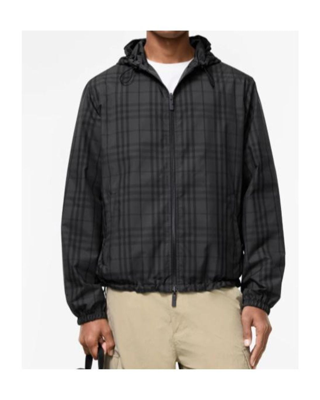 Burberry Black Reversible Check Newport Jacket for men