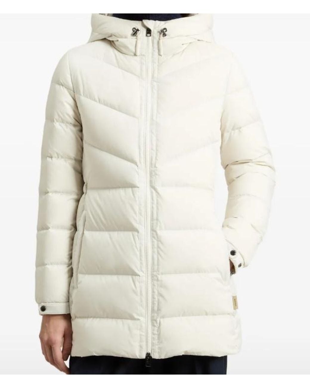 Woolrich White Shirley Hooded Puffer Jacket
