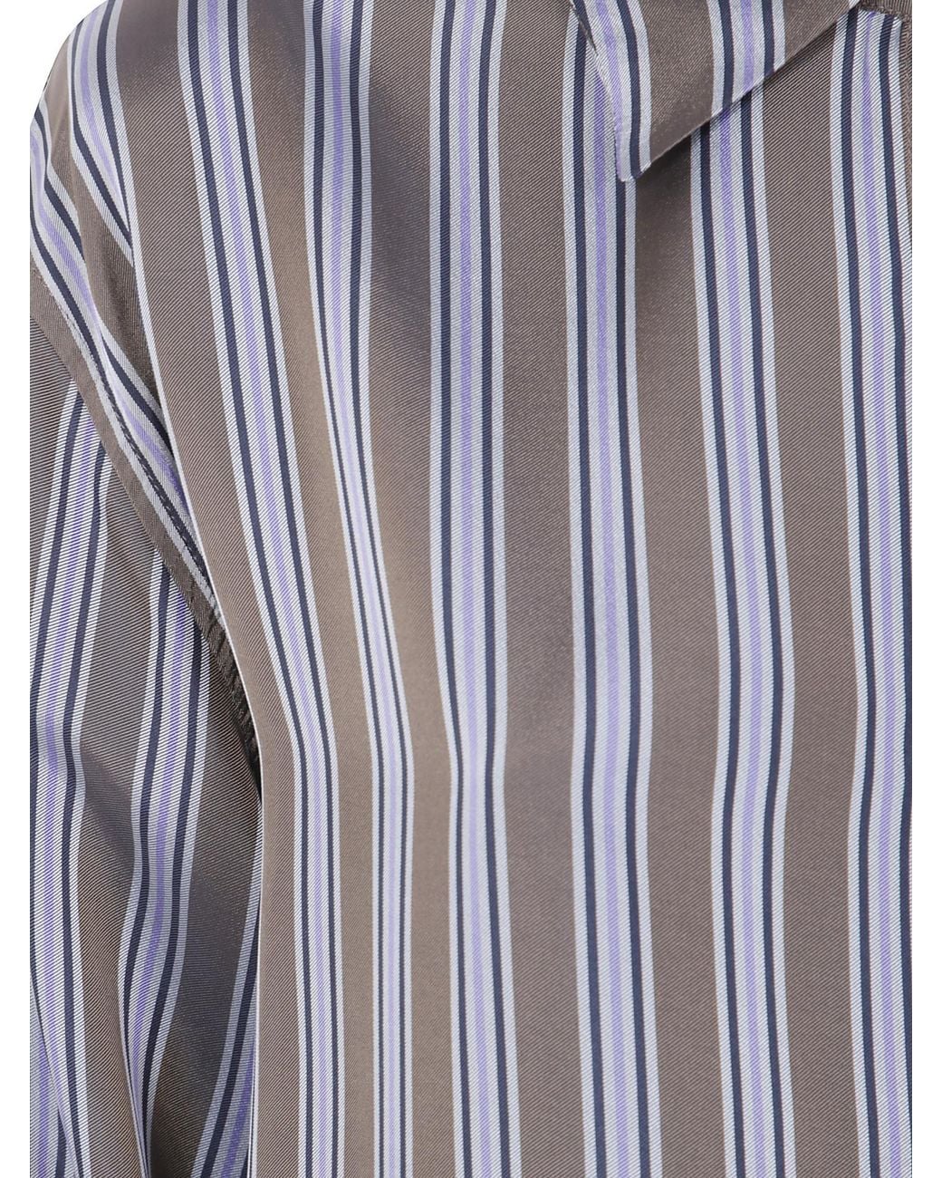 Frankie Shop Purple Striped Shirt
