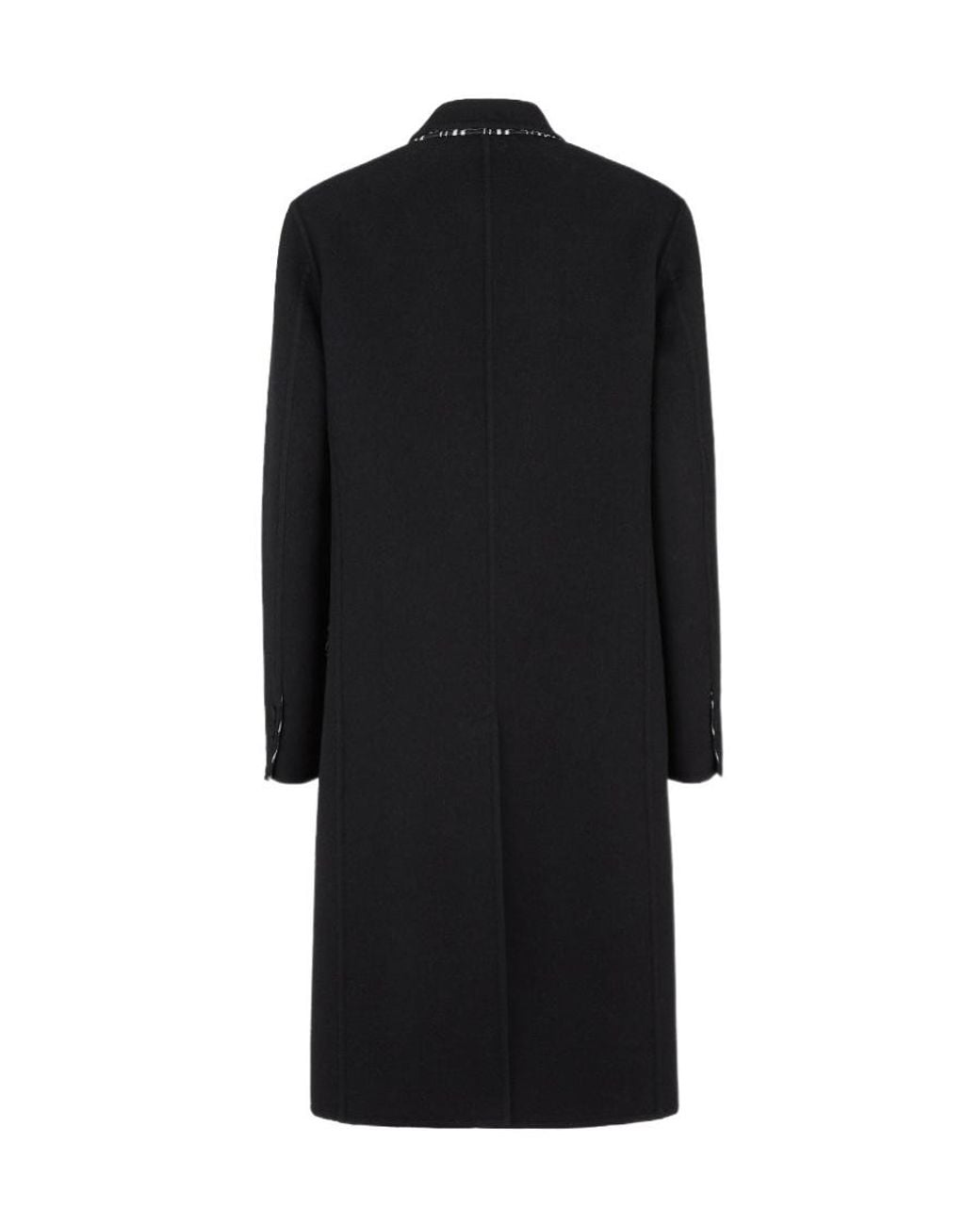 Fendi Black Reversible Monogram Double-Breasted Coat for men