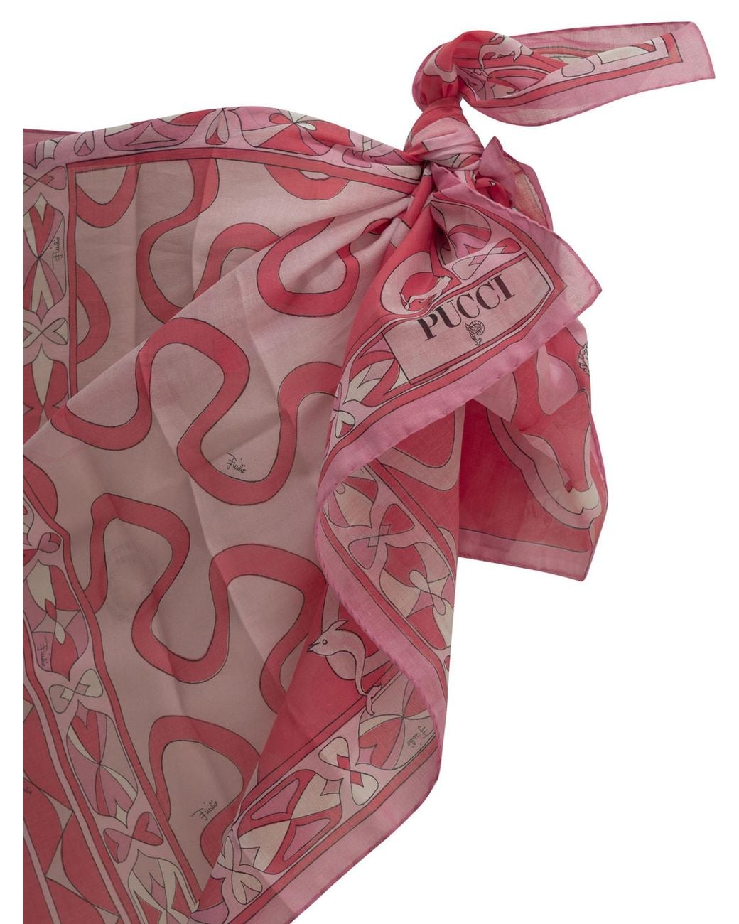 Emilio Pucci Pink Pucci Abstract-Printed Beach Towel