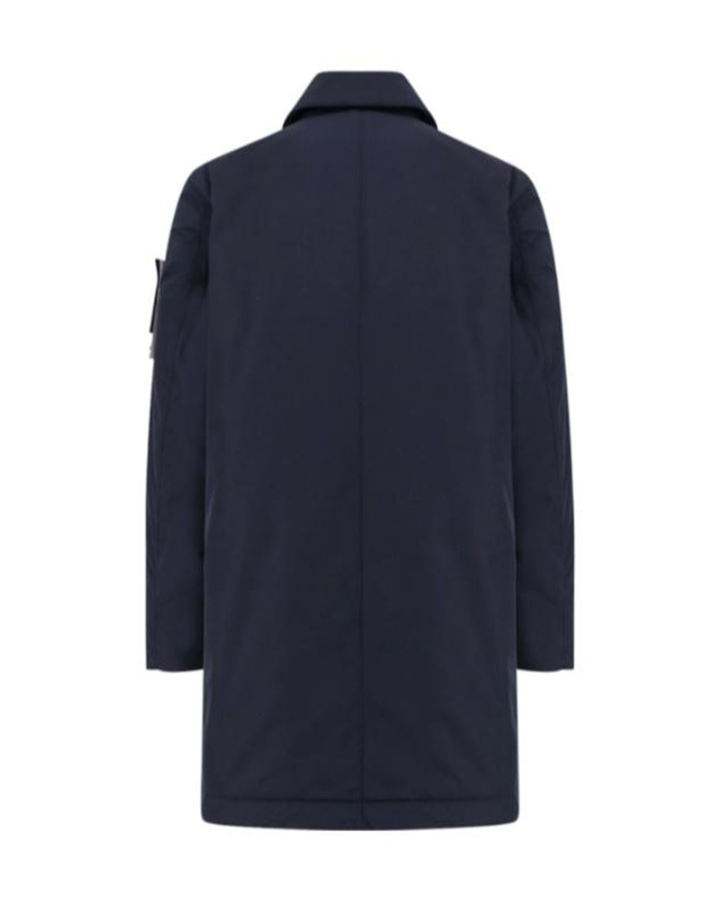 Stone Island Blue Compass Patch Long Parka for men