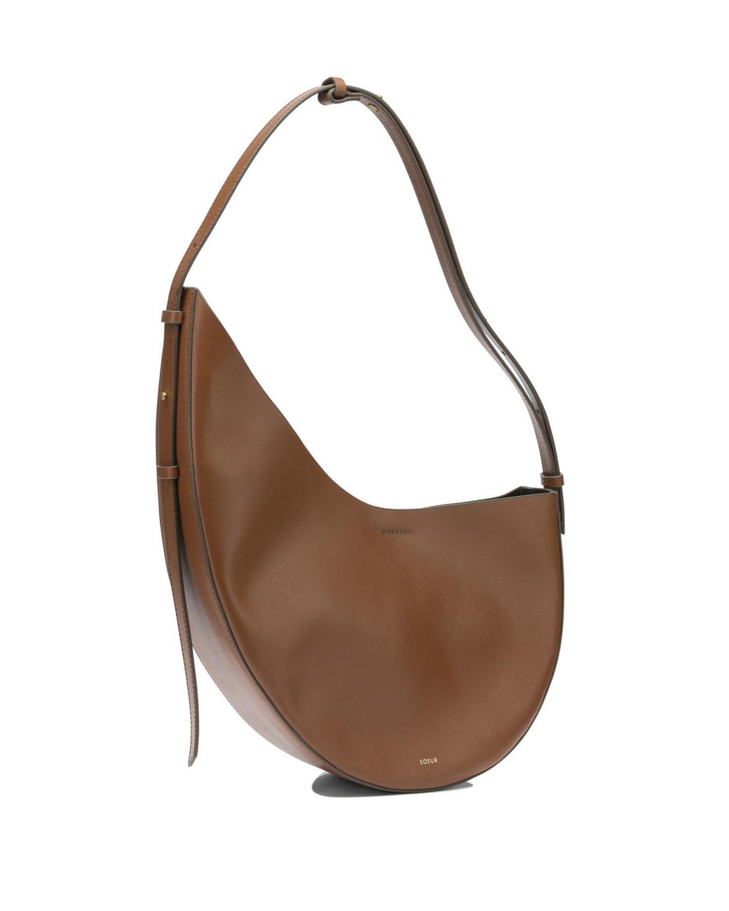 Soeur Brown Winona Calf Leather Shoulder Bag