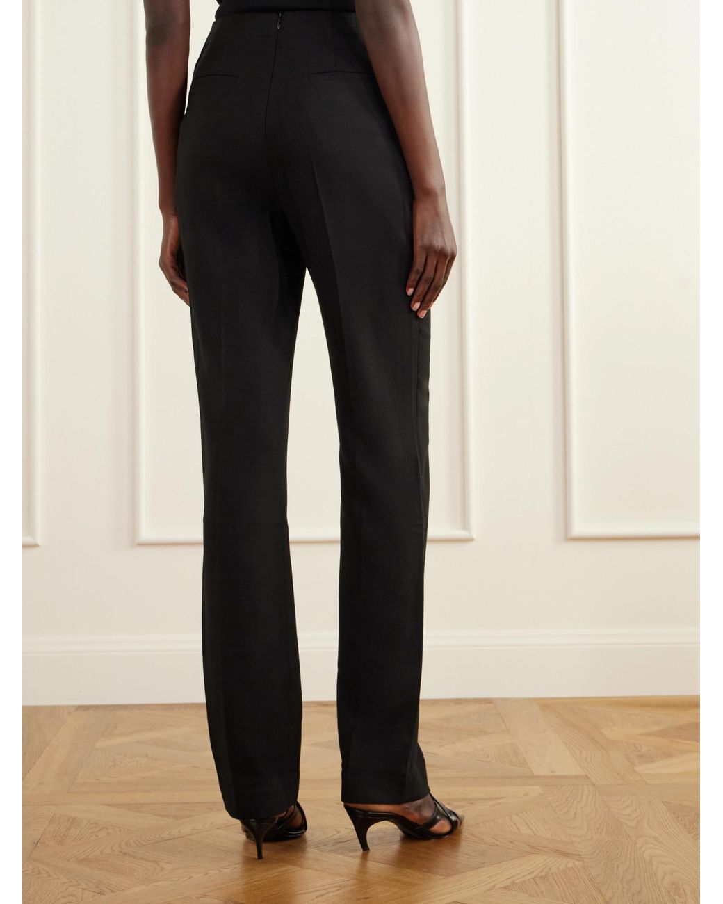 TOVE Black Knot-Detail Casual Trousers
