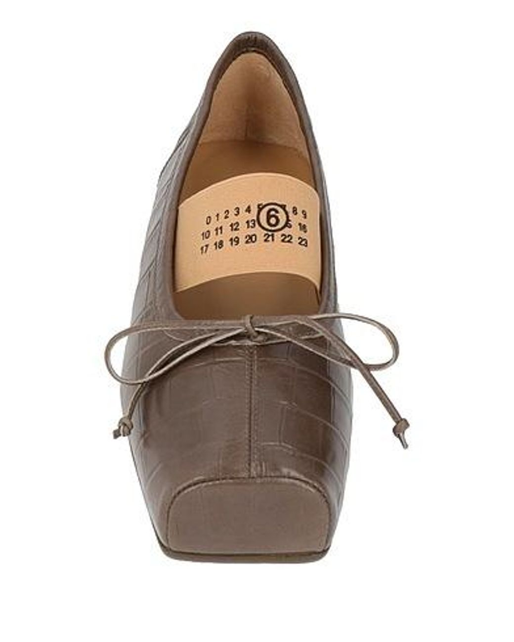 MM6 by Maison Margiela Gray Crocodile-Patterned Marie Jean Shoes