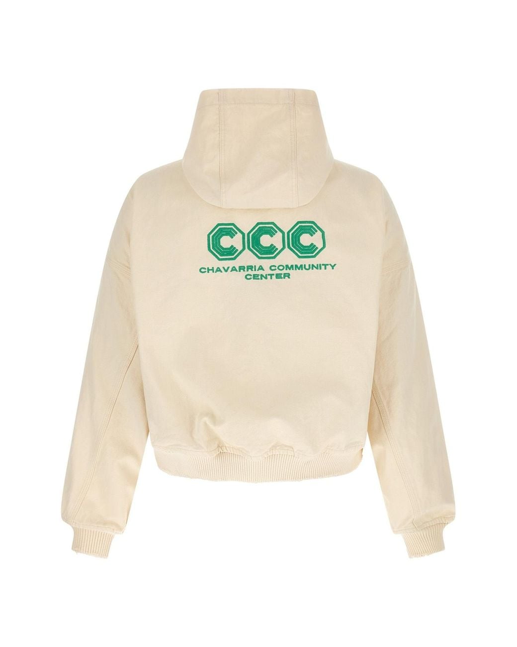 Willy Chavarria Natural Juggernaut Workwear Zip Hoodie for men
