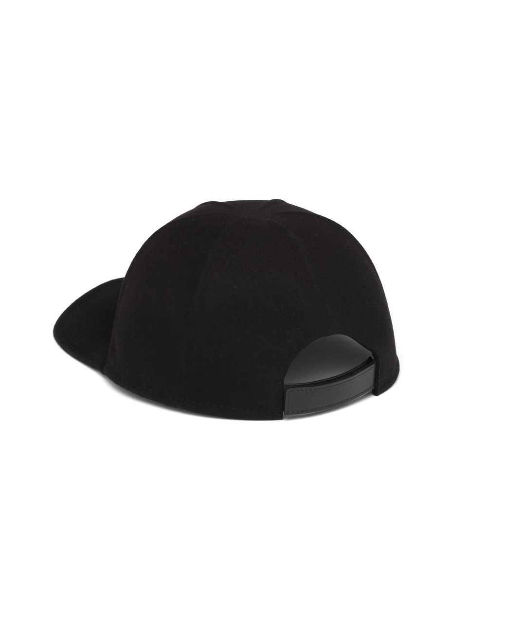 Prada Black Logo Plaque Baseball Cap for men