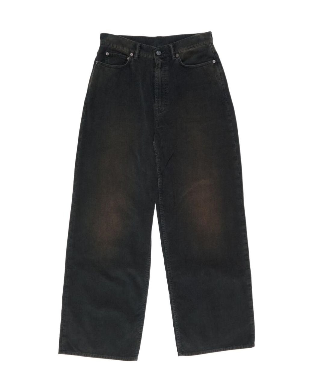 Acne Black Logo Patch Wide-Leg Jeans for men