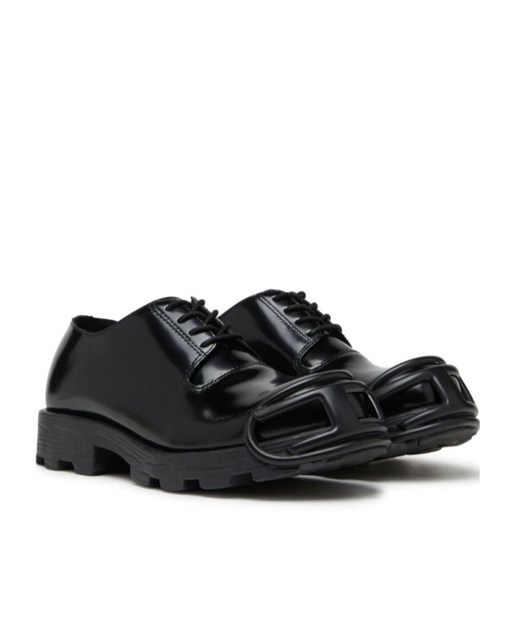 DIESEL Black D-Hammer Lace-Up Derby Shoes for men
