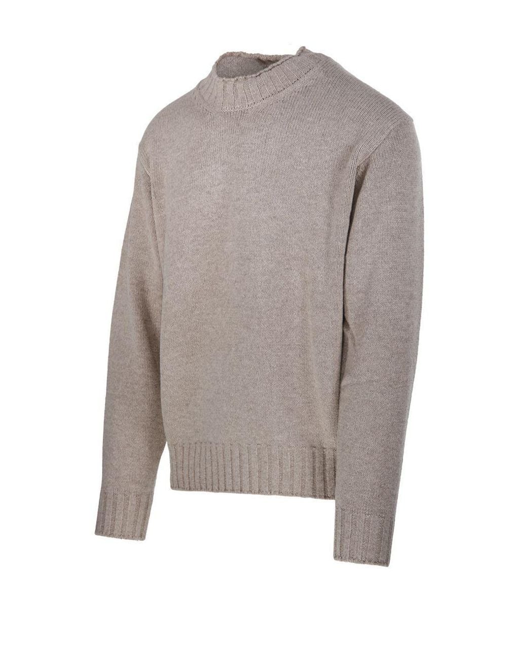 DUNST Gray Chunky Roll Neck Knitted Sweater for men
