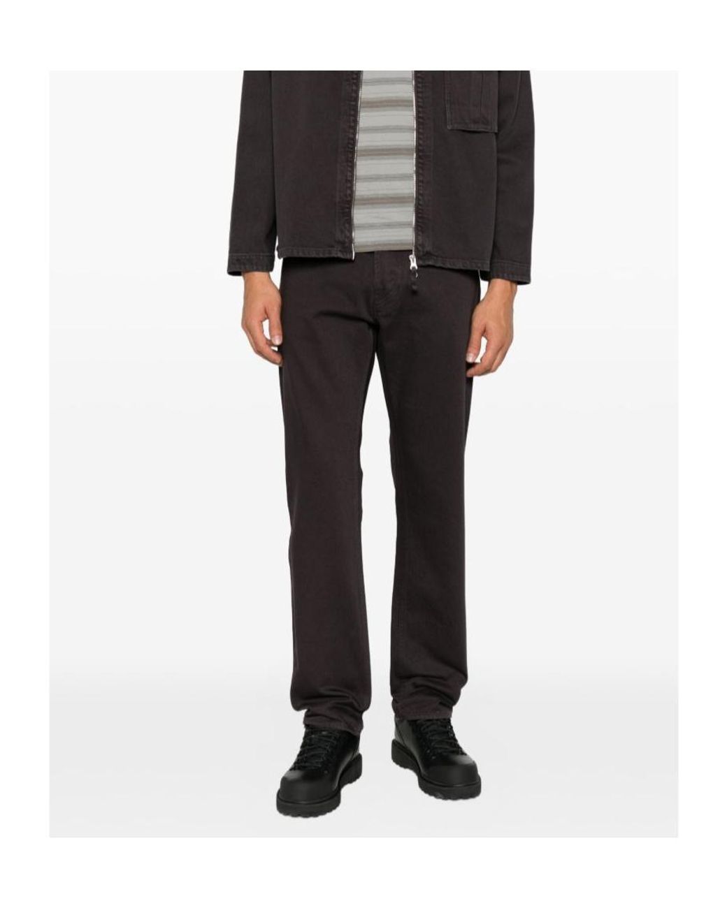Stone Island Black Belt-Loops Jeans for men