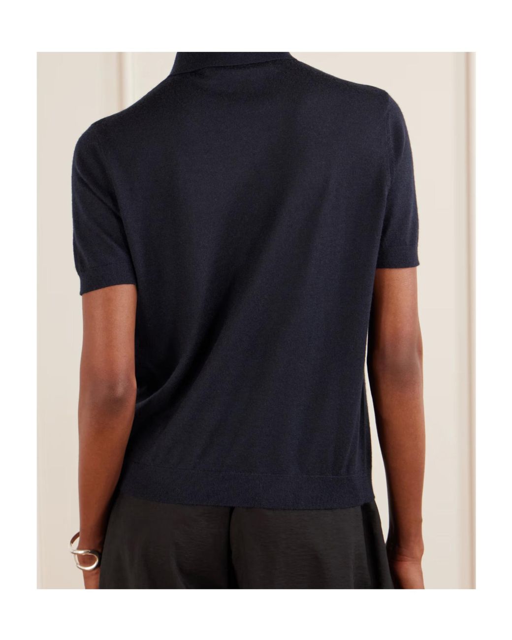Lisa Yang Blue Short-Sleeved Sweater