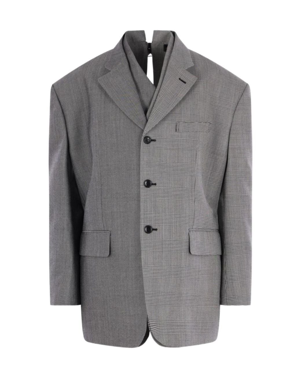 Comme des Garçons Gray Comme Des Garçons Single-Breasted Panelled Jacket