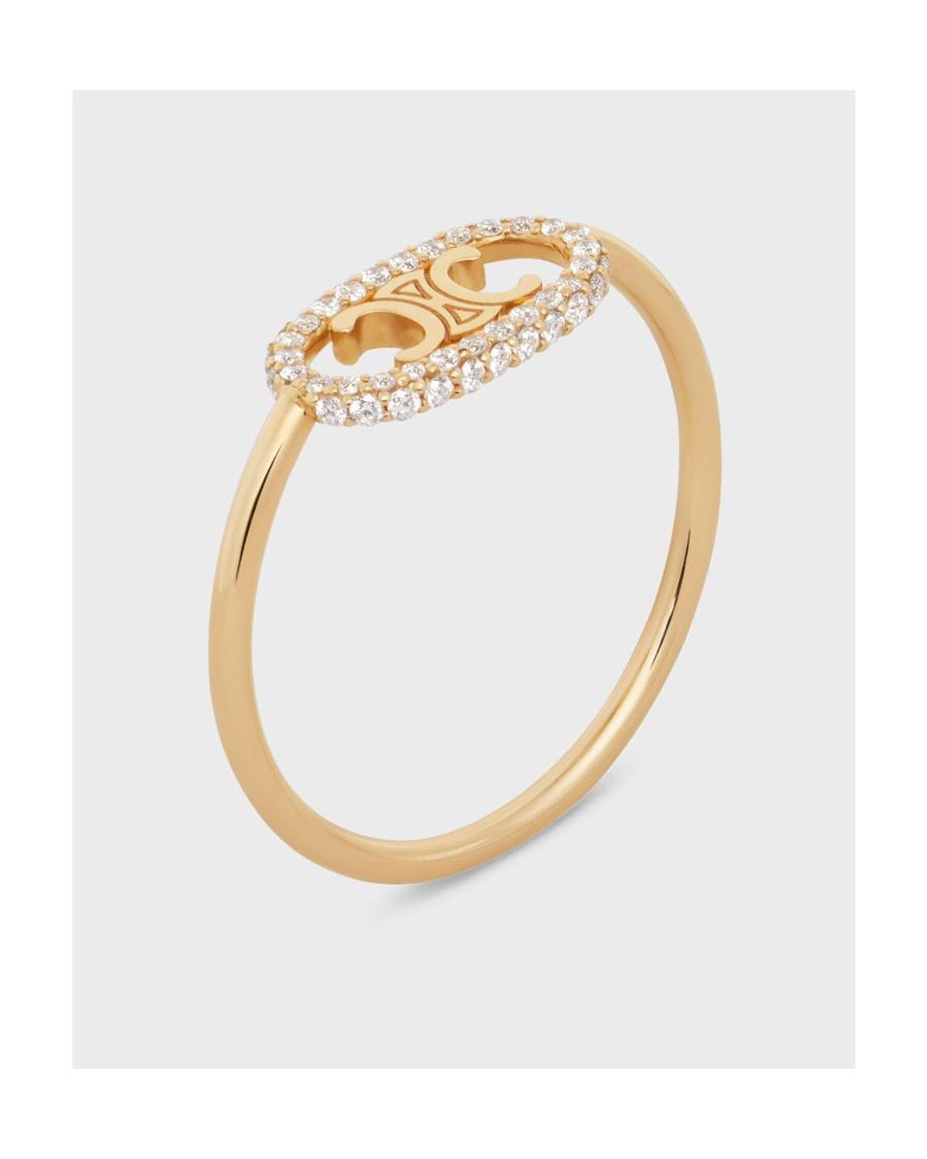 Céline Metallic Maillon Triomphe Ring