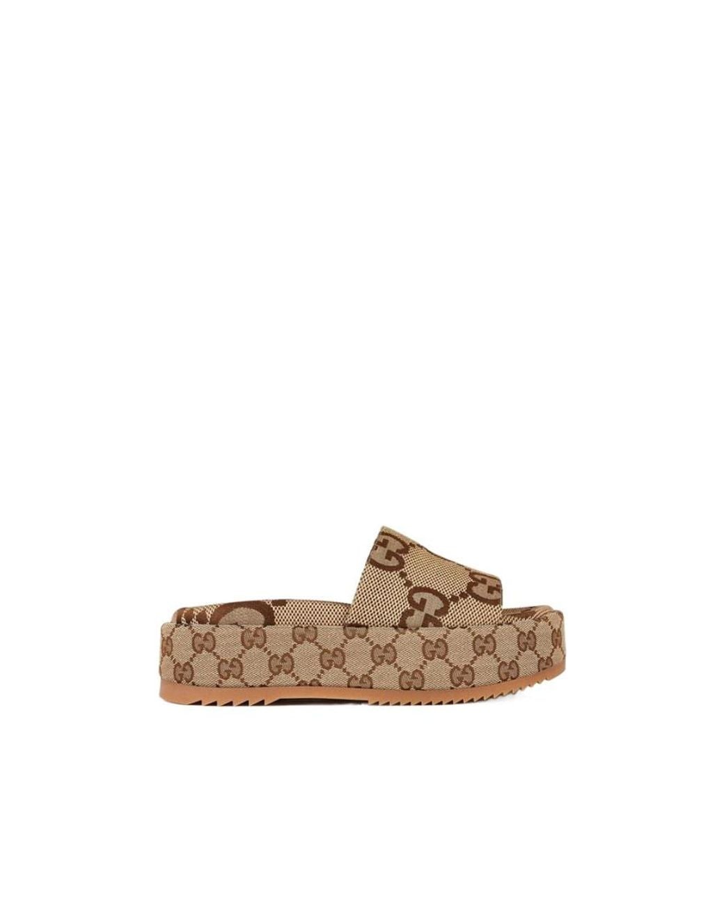 Gucci White Logo Slippers
