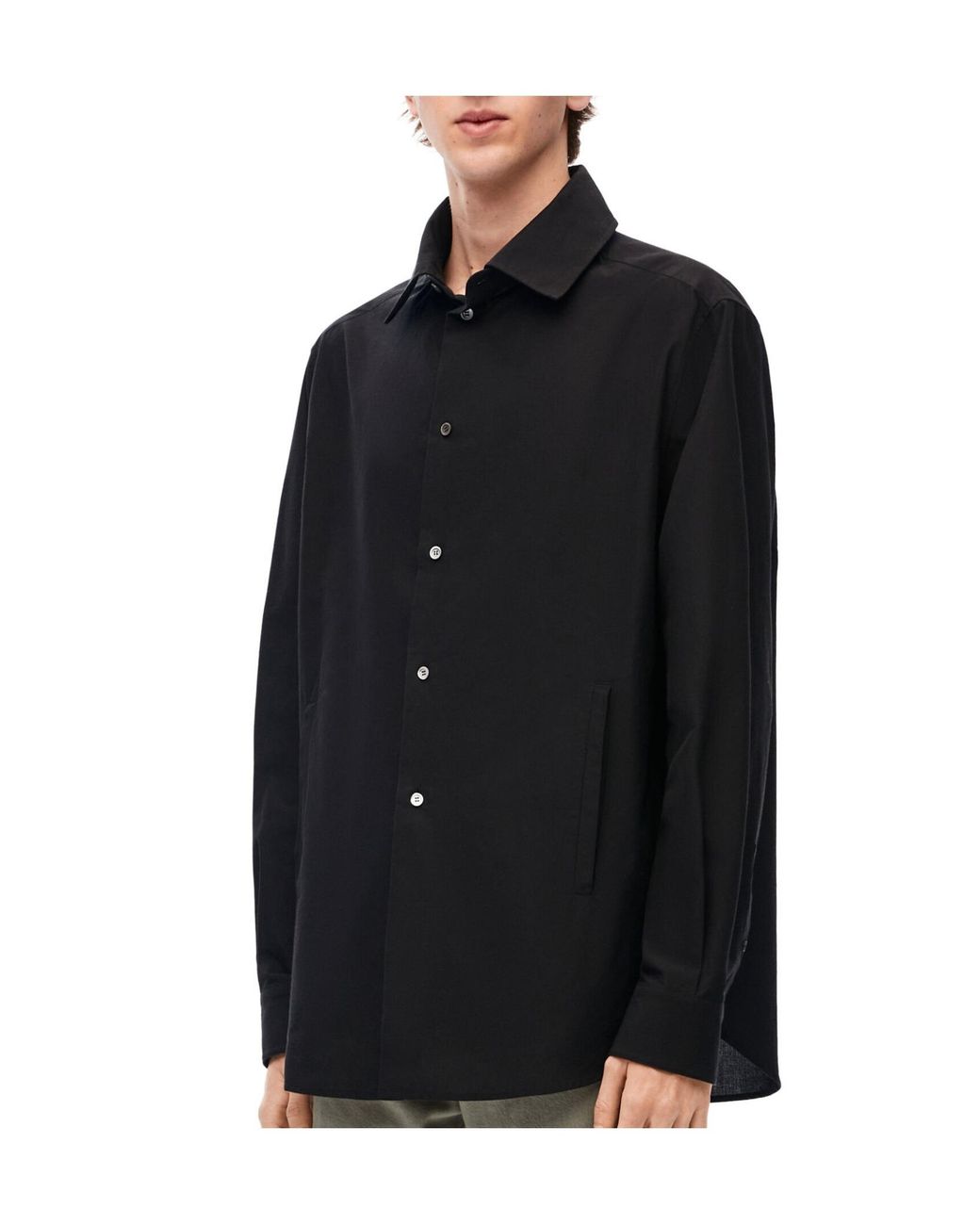 Loewe Blue Button-Up Drawstring Jacket for men