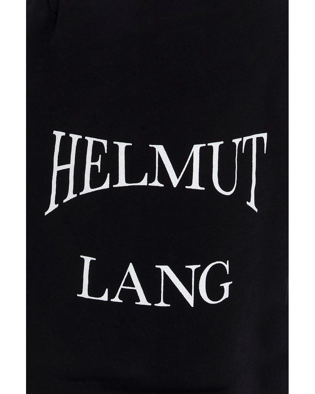 Helmut Lang Black Logo-Print Track Shorts for men