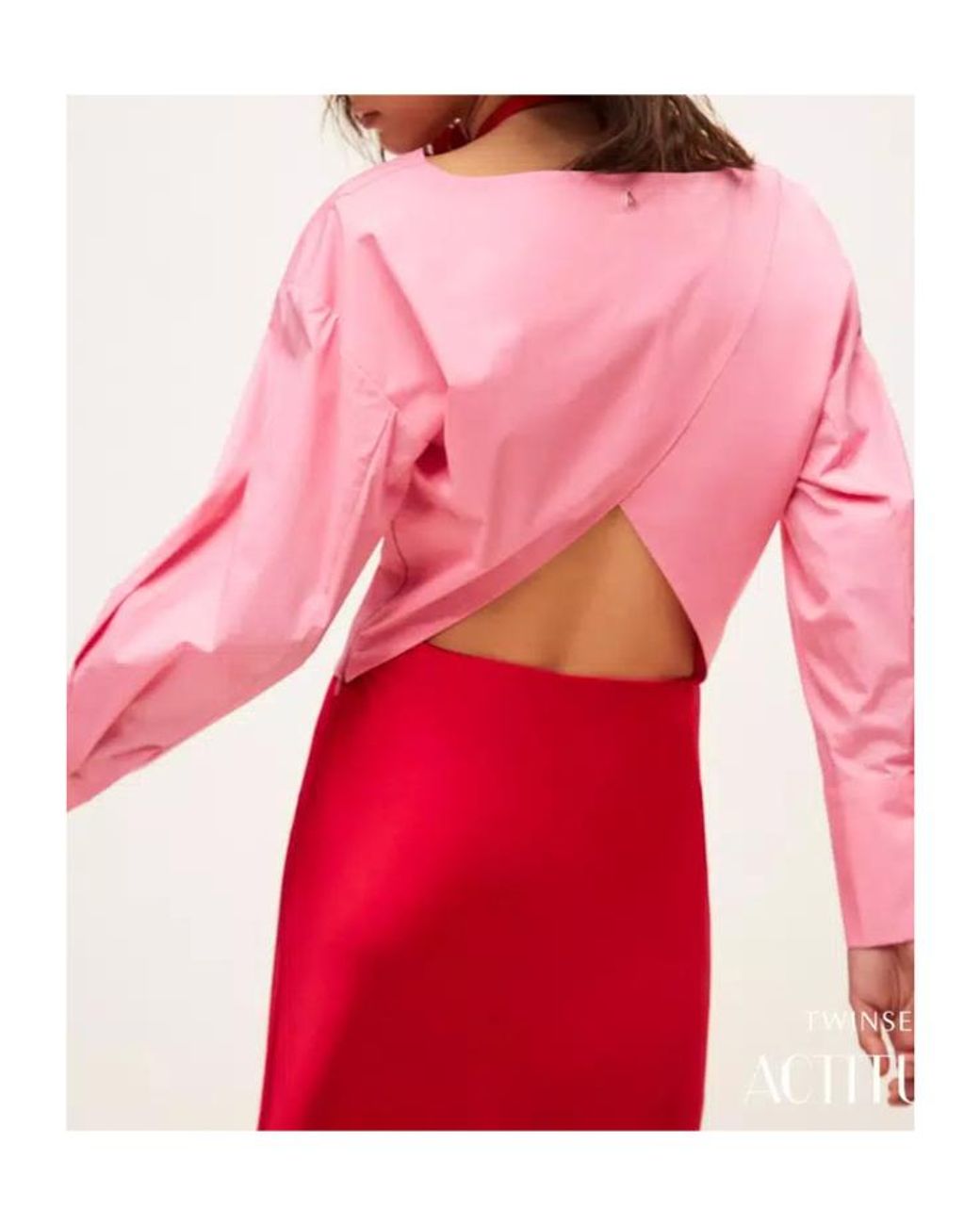 Twinset Pink Crossover Blouse