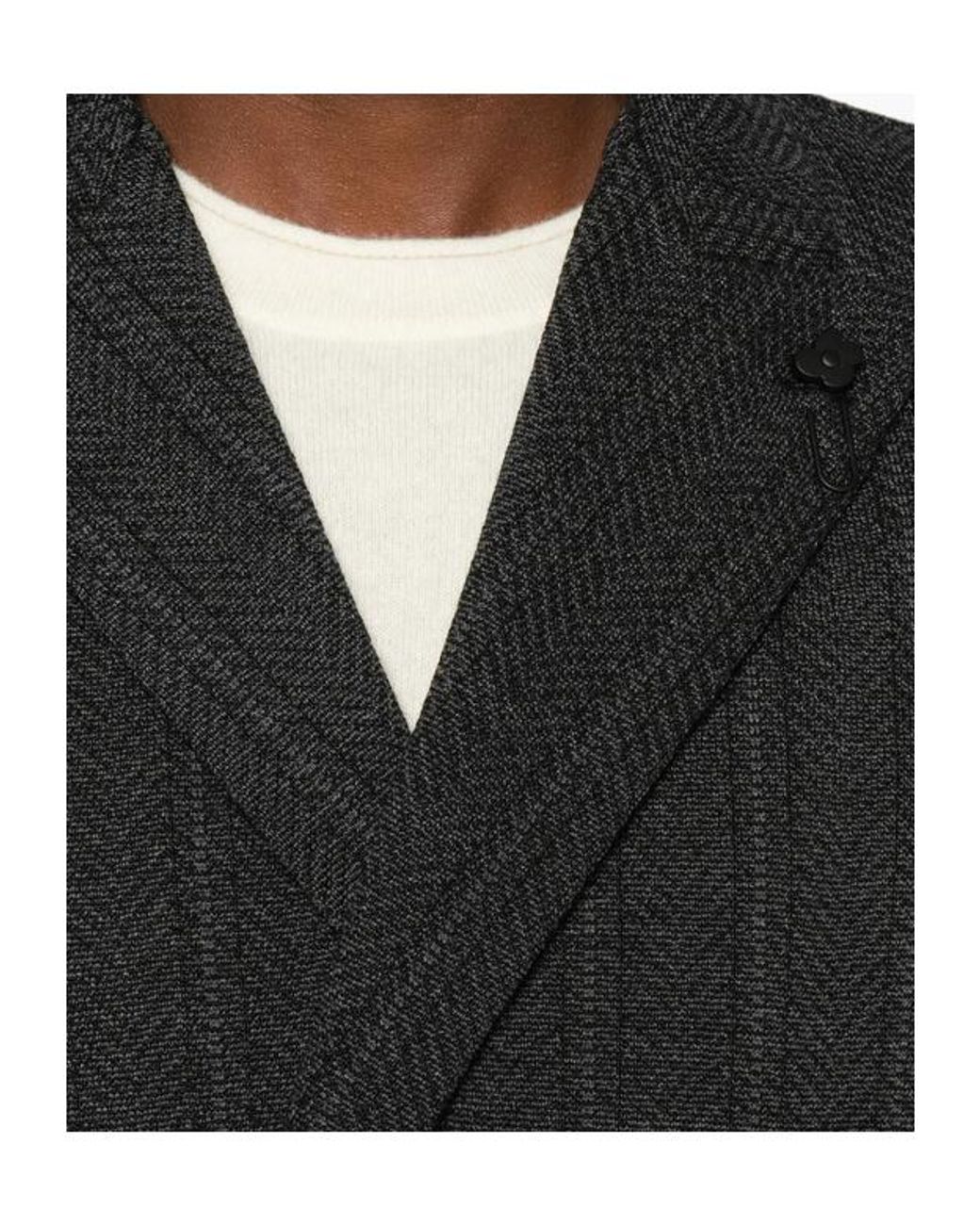 Lardini Black Long Sleeved Double Breasted Jacket for men
