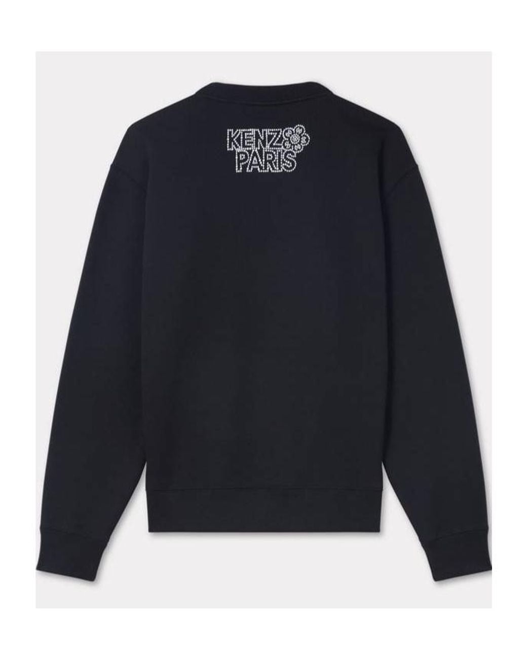 KENZO Blue Logo-Embroidered Crewneck Sweatshirt for men