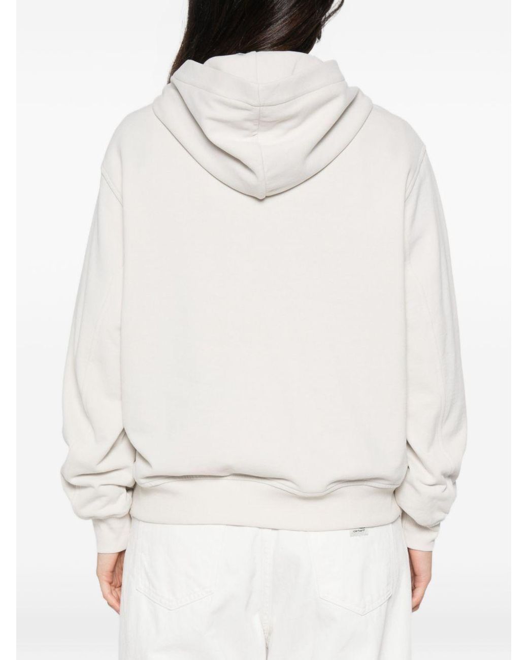 Brunello Cucinelli White Logo-Embroidered Sequin-Embellished Hoodie