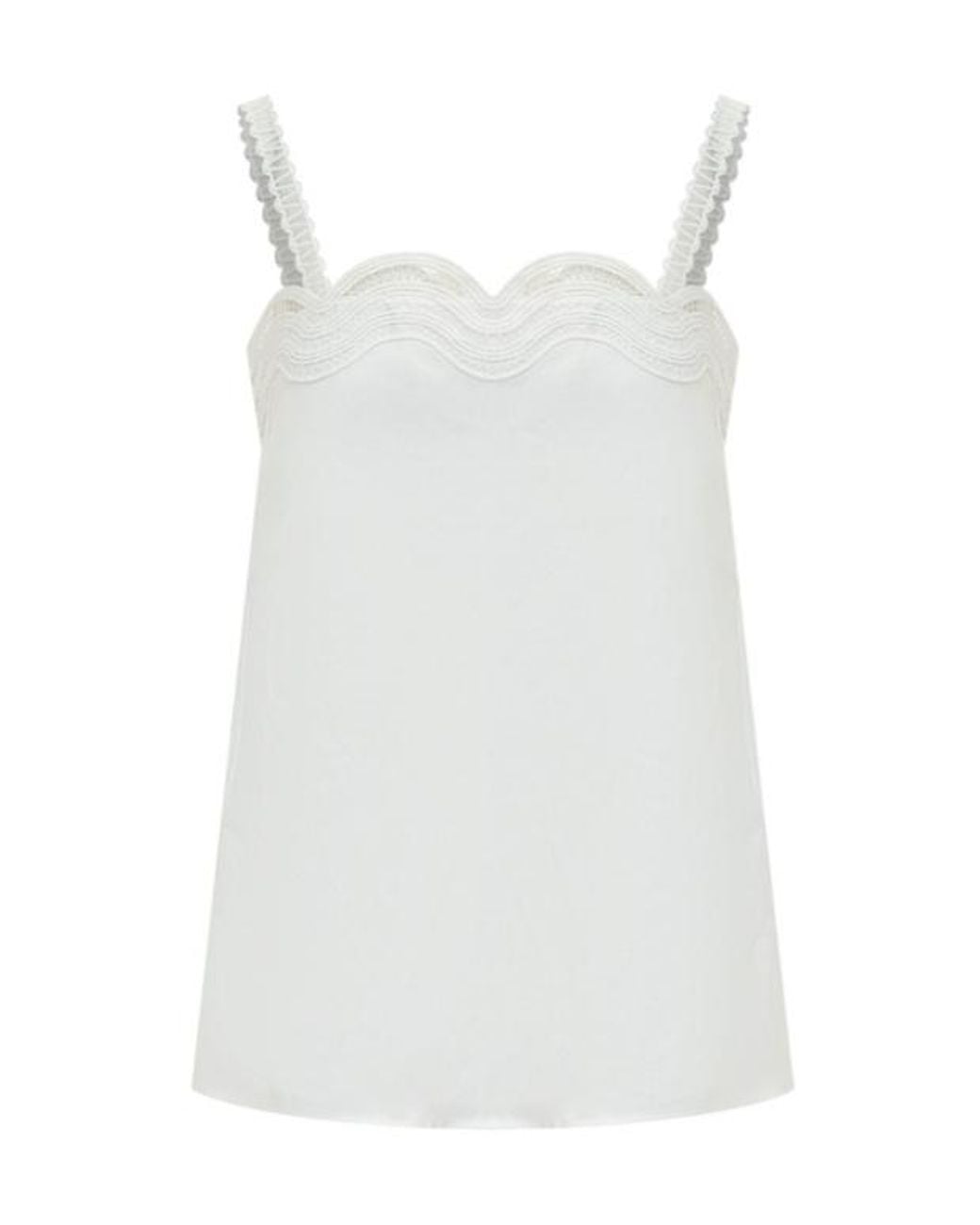 Boss White Boss Badorina Lace-Trim Camisole Top