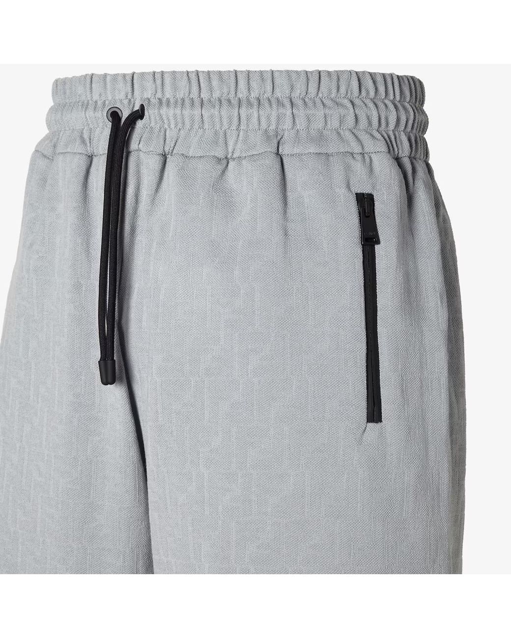Fendi Gray Zip-Pocket Shorts for men