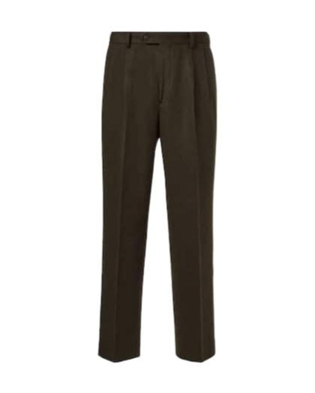 Auralee Gray Camel Hair Flannel Straight Pants for men