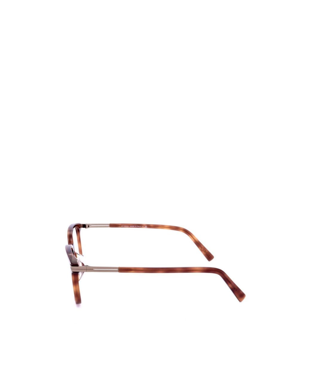 Zegna White Rectangular Glasses And Frames for men