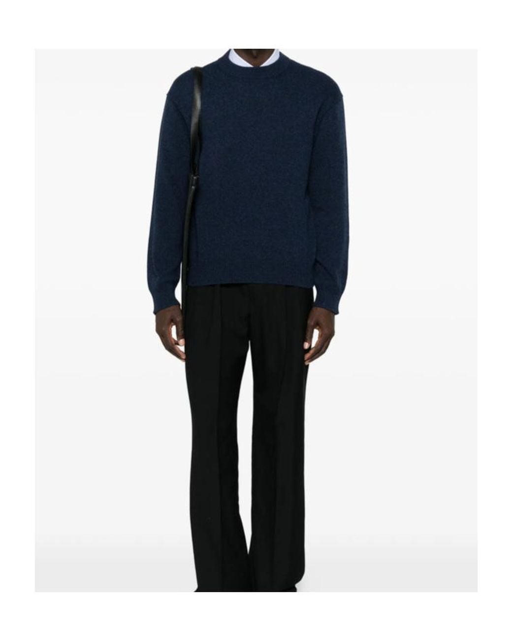 Prada Blue Long-Sleeve Knit Top for men