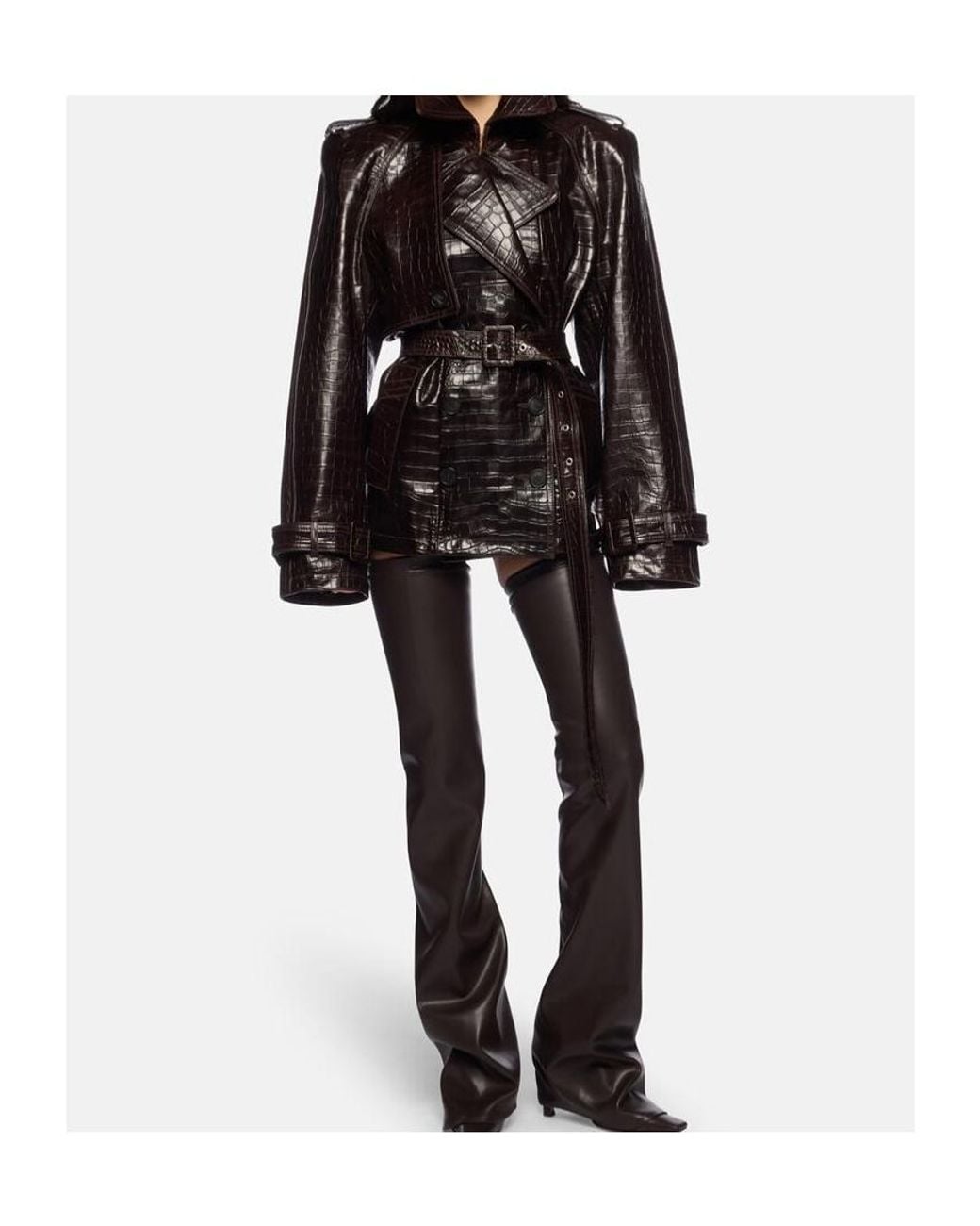 The Attico Black Leather Jacket