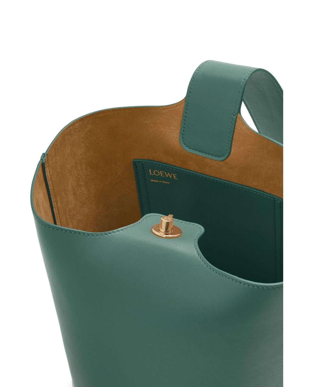 Loewe Green Pebble Mini Bucket Bag