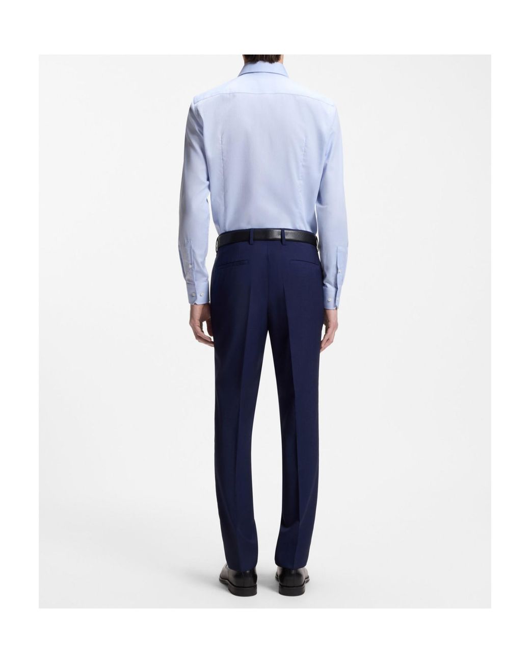Boss Blue Slim-Fit Cotton Shirt for men