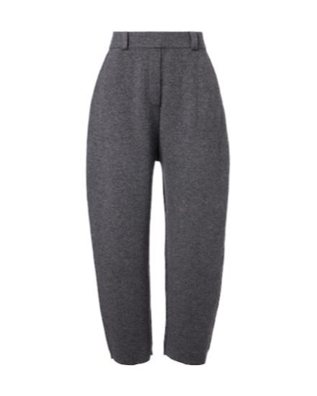 Lisa Yang Gray Wrenda Cashmere Barrel-Leg Pants