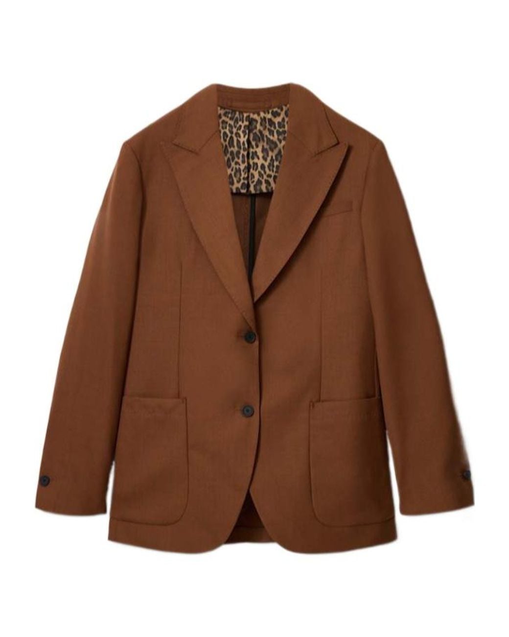 AllSaints Brown Beck Single-Breasted Blazer