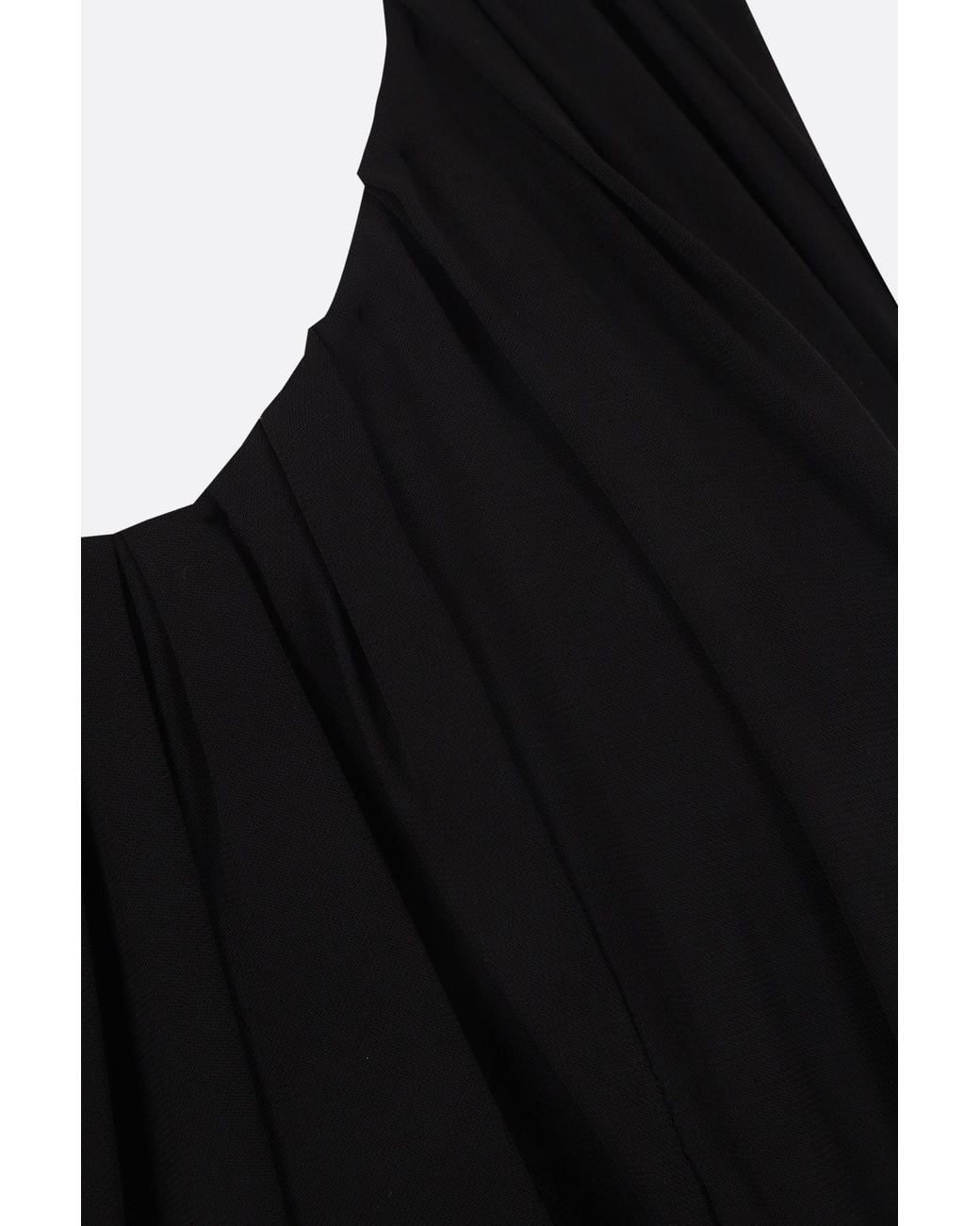 Saint Laurent Black Draped Detail Dress