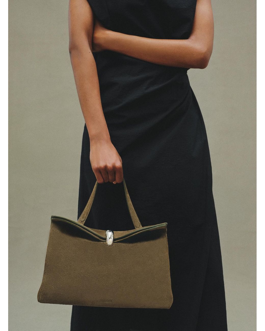 Jacquemus Green The Valérie Magnetic-Closure Tote Bag