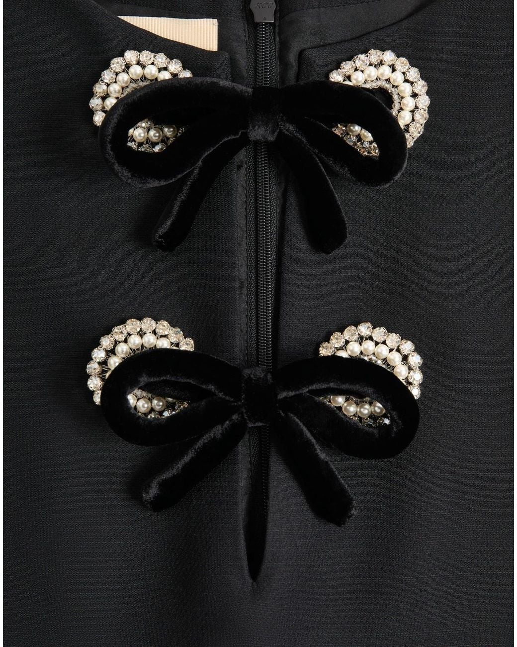 Valentino Black Crepe Couture Midi Dress
