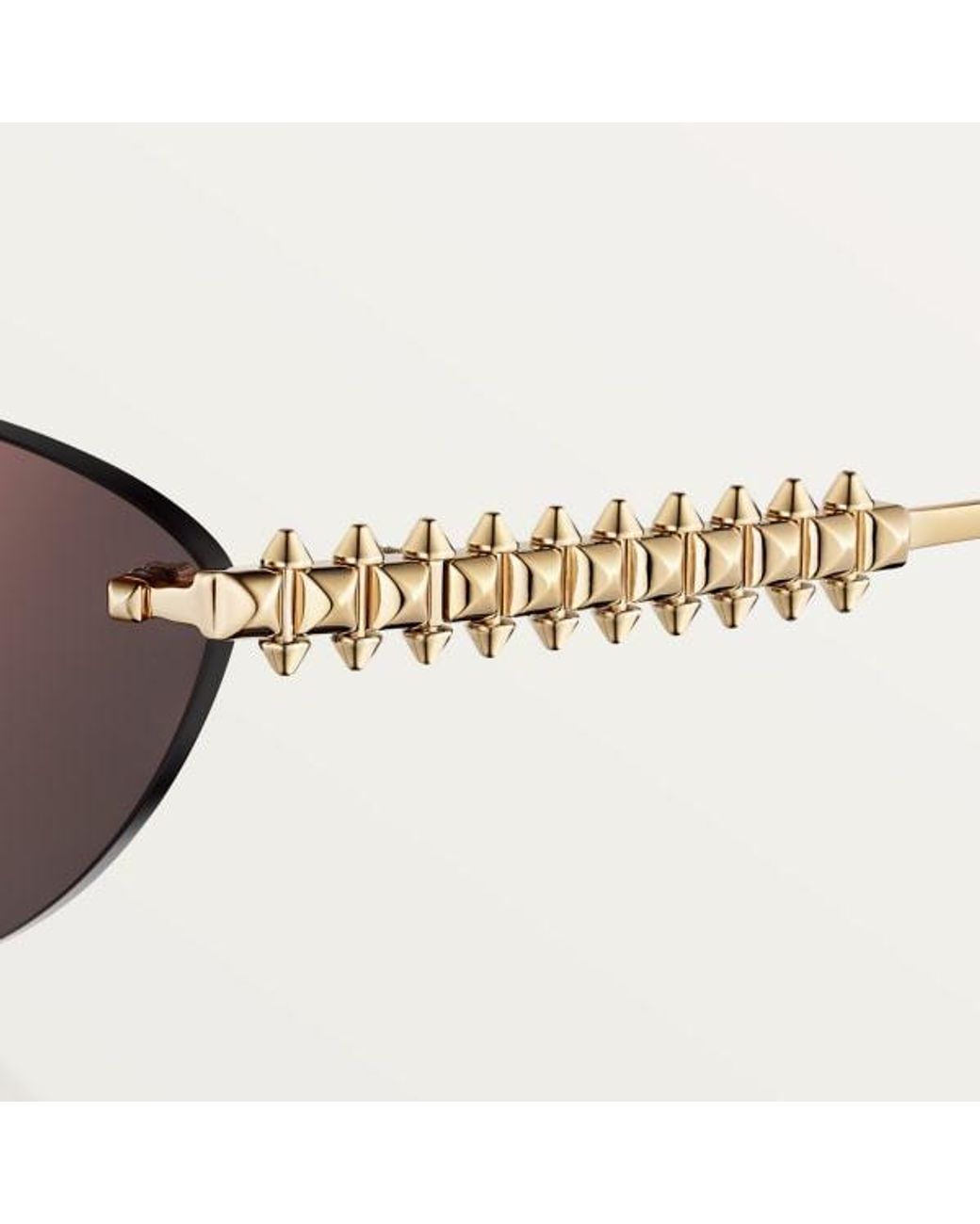 Cartier White Cat-Eye Frame Sunglasses