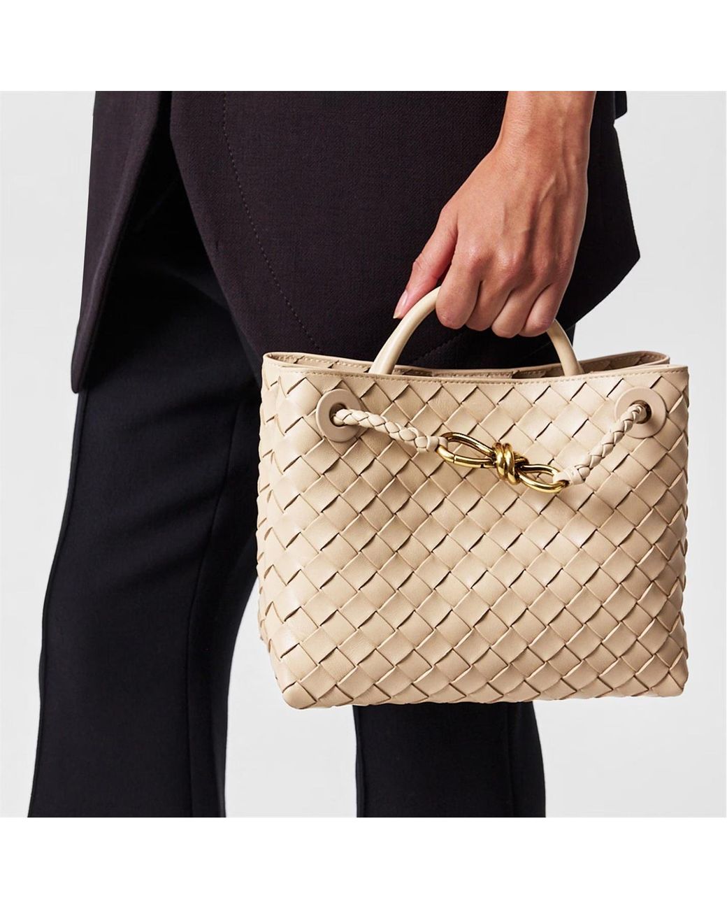Bottega Veneta Metallic Woven Shoulder Bag