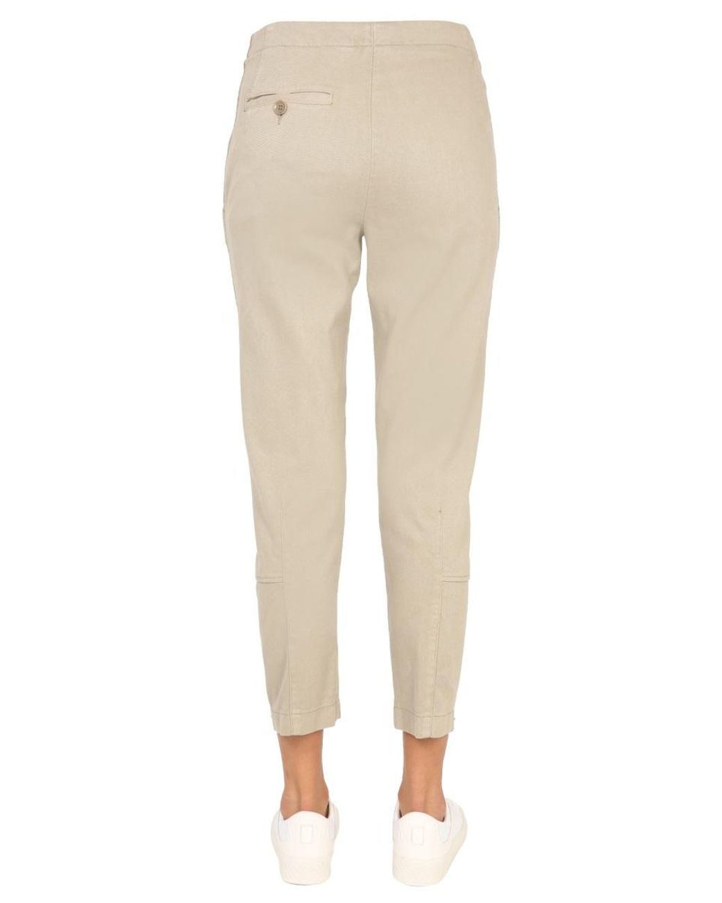 Aspesi Natural Frank Straight Leg Cropped Pants