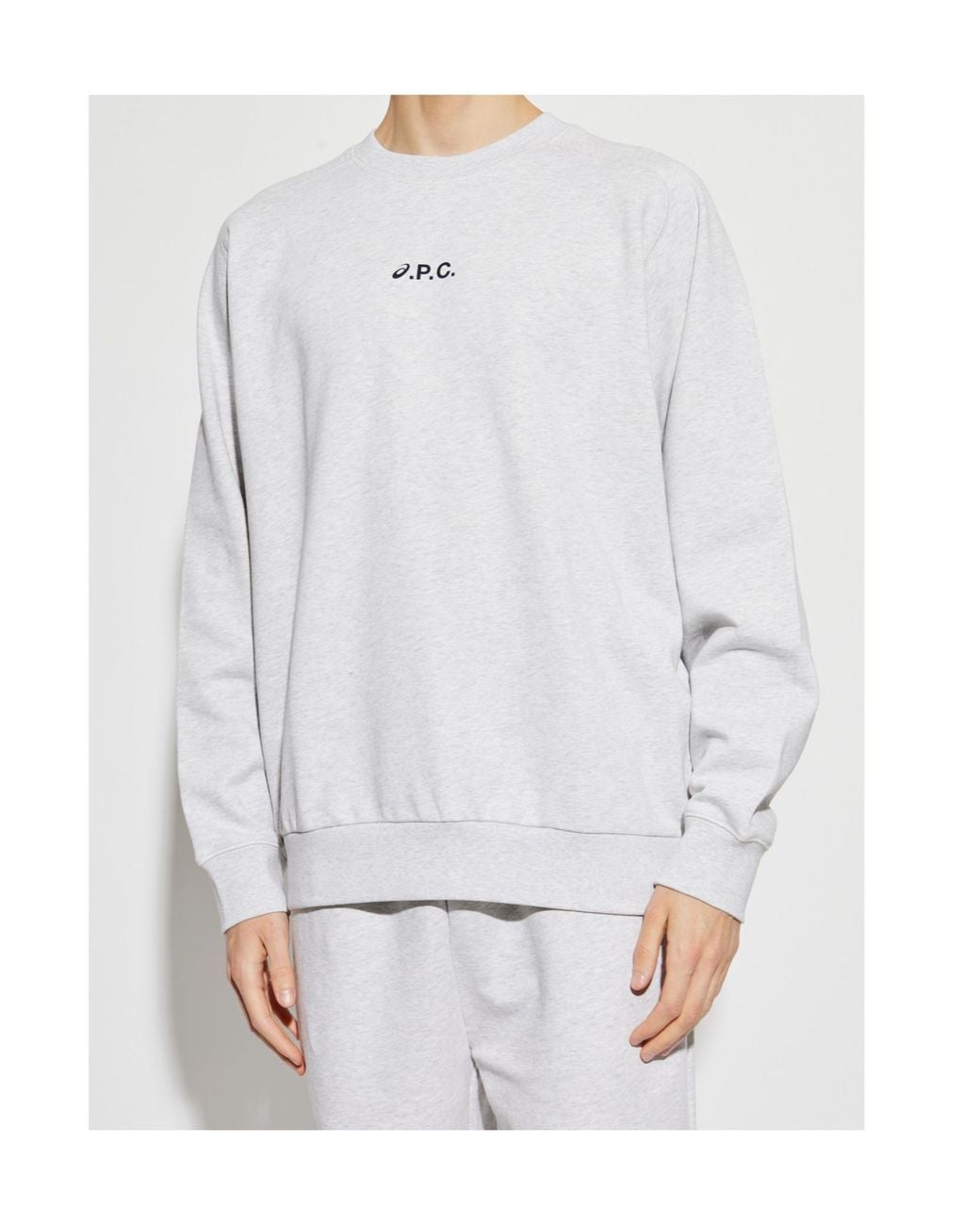 A.P.C. White X Asics Lake Crewneck Sweatshirt for men