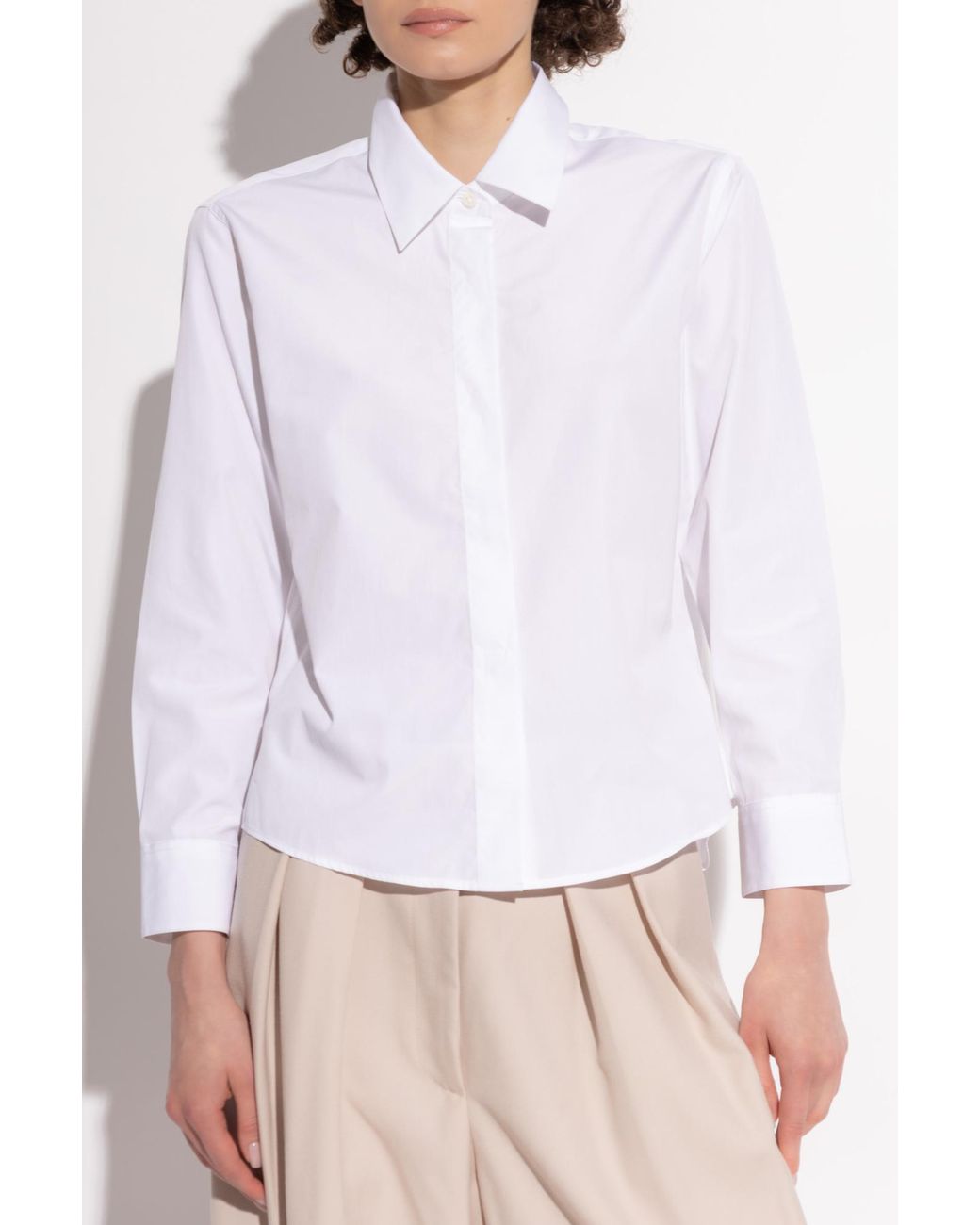Dries Van Noten White Long-Sleeved Shirt