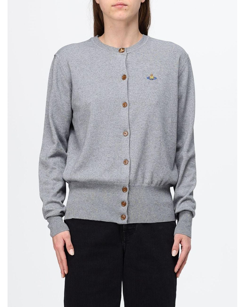 Vivienne Westwood Gray Orb Button Cardigan