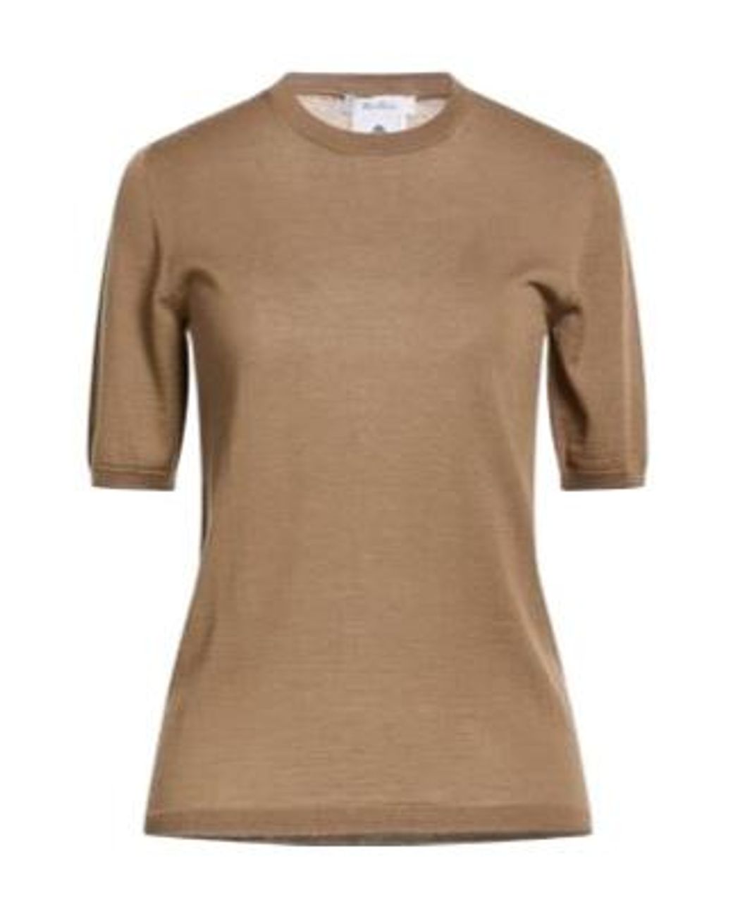 Max Mara Brown Round-Neck Knit Top