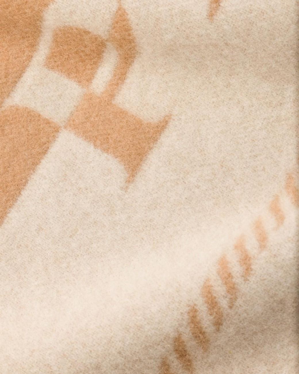 Prada Natural Small Wool Scarf With Jacquard Logo for men