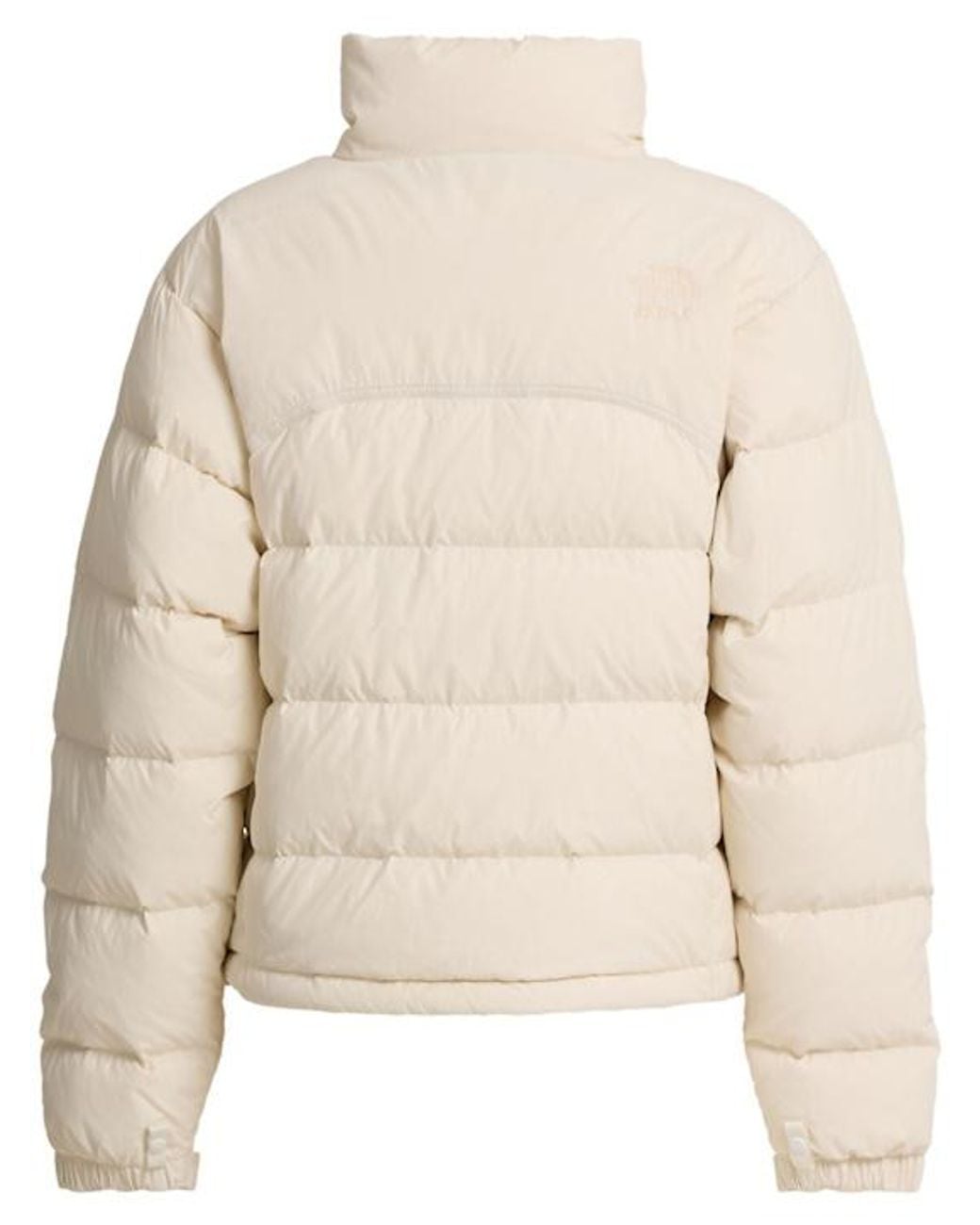 The North Face Natural Short Puffer Jacket With High Collar