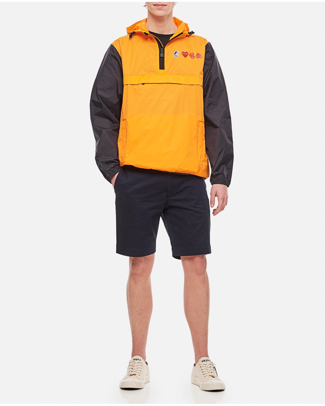 COMME DES GARÇONS PLAY Orange Logo Hooded Casual Jacket for men