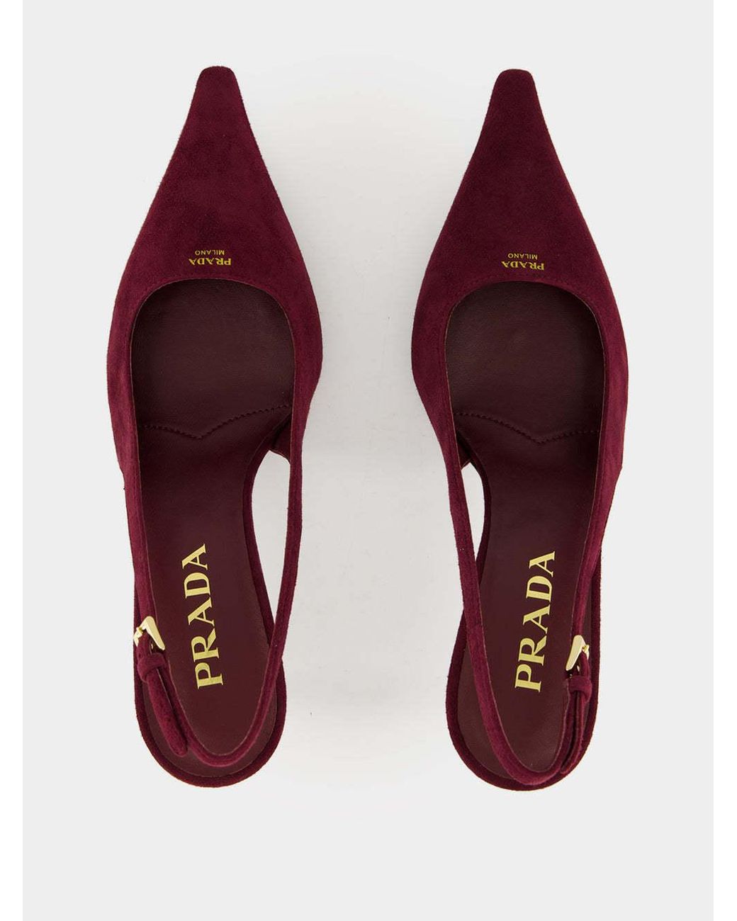Prada Purple Pointed Toe Slingback Pumps