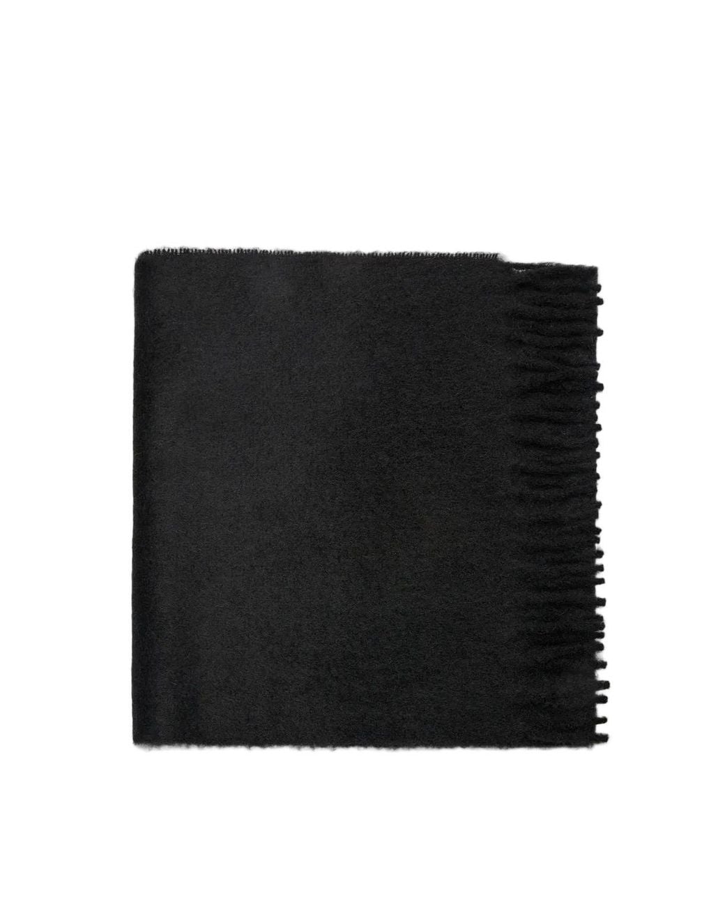 The Row Black Tasseled Scarf for men